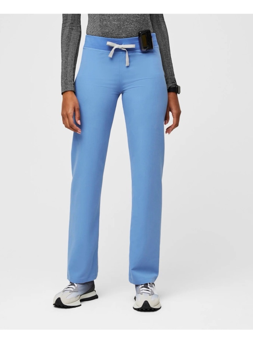 Figs Light Blue Drawstring Straight-Leg Livingston